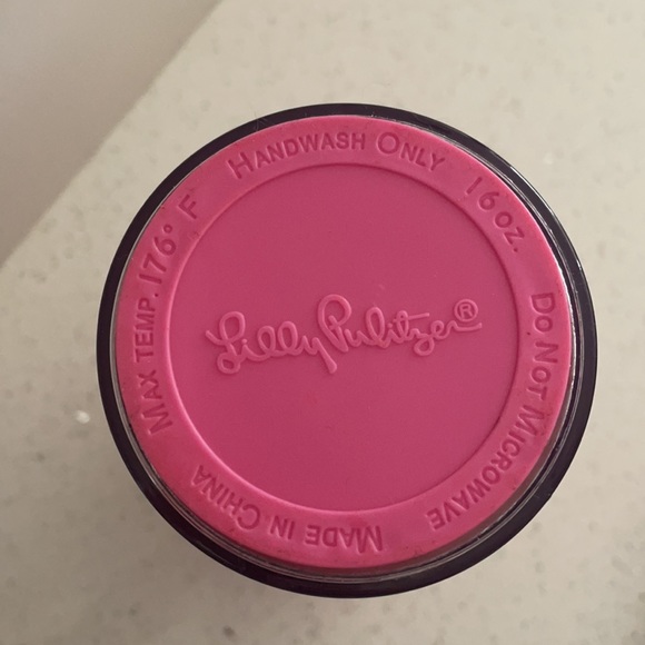 Lilly Pulitzer Travel Mug Pink Roses - Picture 3 of 4